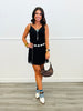 Black Silky Lace Trim Slip Dress (Reg.)