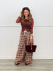 POL Chocolate Multi Plaid Pants (Reg.)