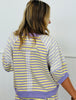 Lavender/Yellow Striped Half Sleeve Sweatshirt (Reg.)