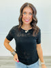 Floral Mesh Lace Short Sleeve Top (Reg & Plus)-3 Colors