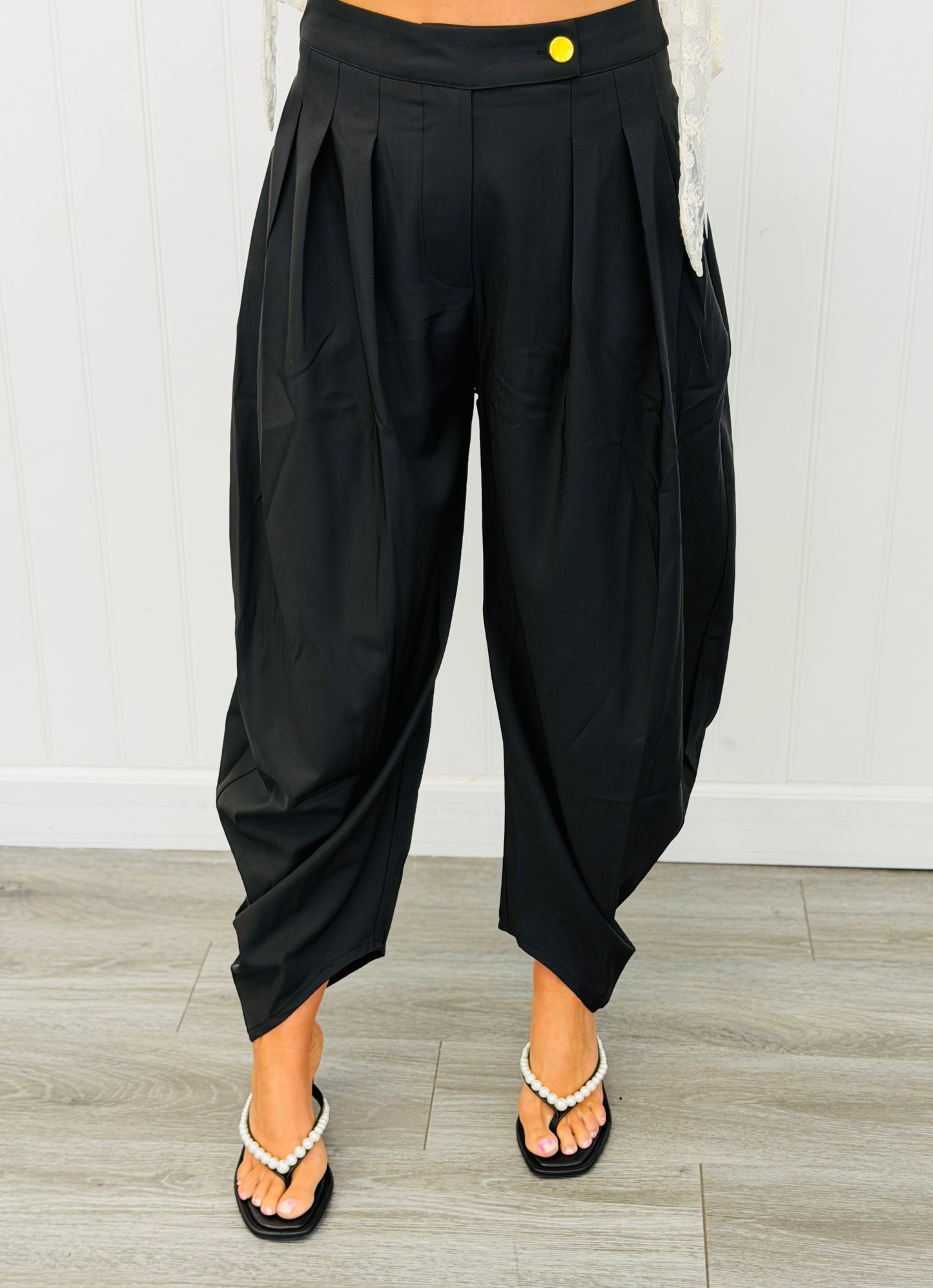 Aladin High Waist Waterfall Pants (Reg & Plus) - 3 Colors