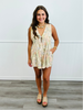 Peach Multi Floral Delicate Eyelet Romper (Reg. & Plus)