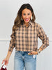 Plaid Long Sleeve Button Up Top (Reg.) - 3 Colors