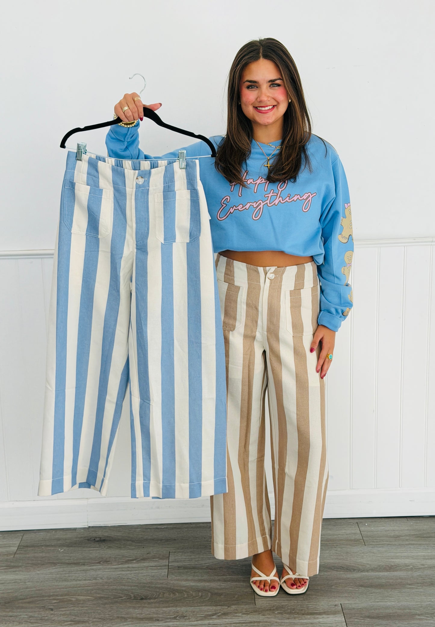 Bold Striped Wide Leg Pants (Reg.) - 2 Colors