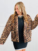 Leopard Print Open Front Jacket (Reg & Plus)