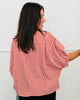 Red Gingham Contrast Leopard Top (Reg & Plus)