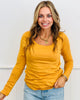 Scoop Neck Long Sleeve Top (Reg. and Plus) - 7 Colors