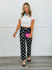 Black/White High Rise Polka Dot Pants (Reg & Plus)