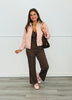 Chocolate/White Polka Dot Bow Detail Jumpsuit (Reg.)