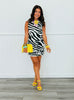 Black Zebra Print Mini Skirt (Reg.)