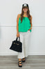 Bubble Hem Strappy Bow Top (Reg.)-3 Colors