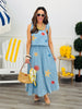 Embroidered Sea Life Denim Top (Reg.)