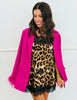 Berry Feather Trim Sleeves Blazer (Reg.)