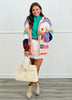 POL Almond Stripe Granny Squares Sweater Cardigan (Reg.)
