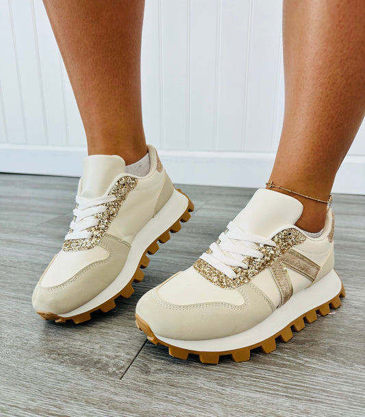 Beige Let's Get Physical Sneakers