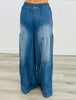 Tiered Drawstring Denim Pants (Reg and Plus)