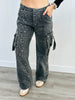 Grey Leopard Print Cargo Pants (Reg.)