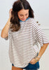 Oversized Striped Short Sleeve Tee (Reg.)-2 Colors