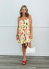 Butter Yellow Fruit & Food Print Mini Dress (Reg.)