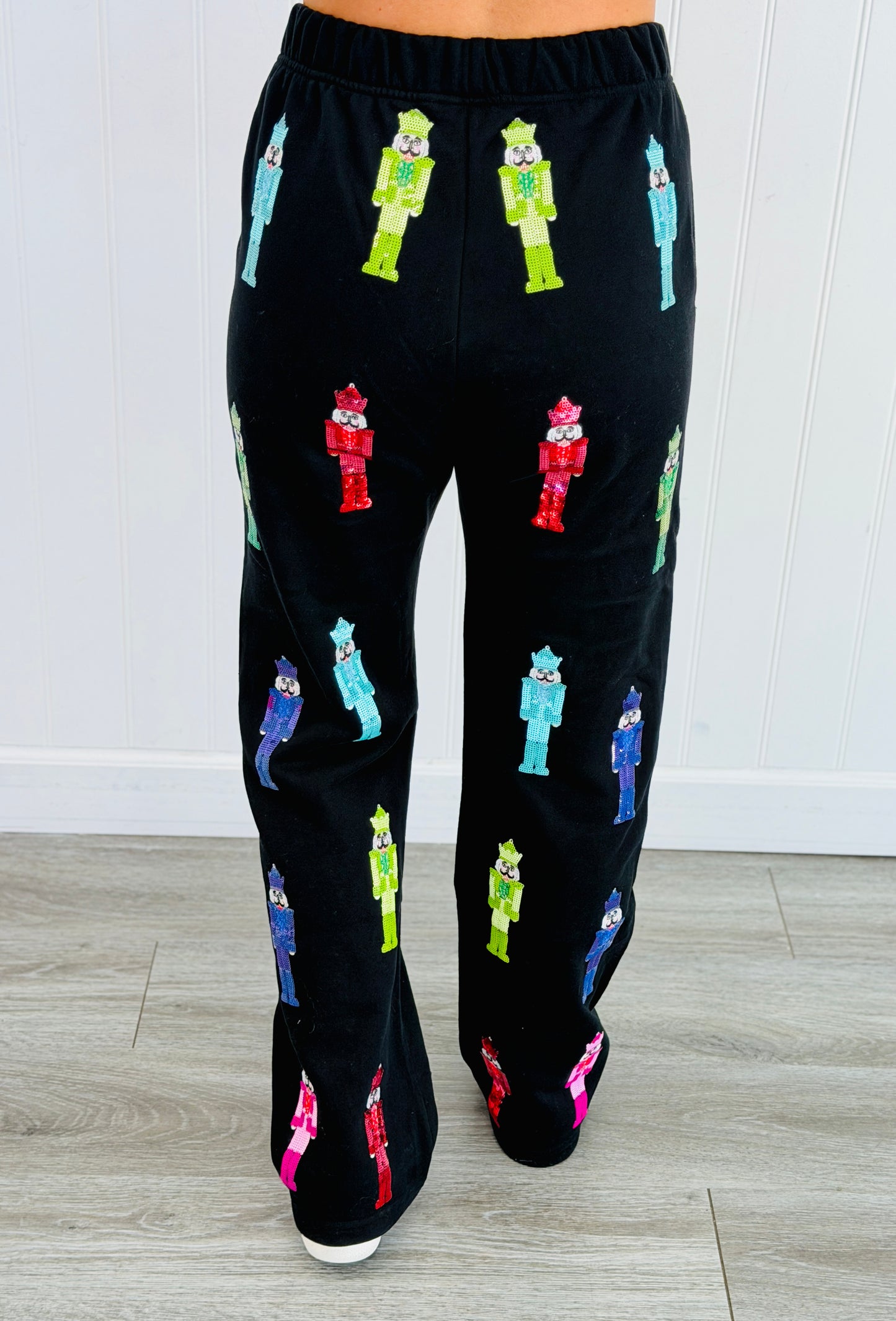 Queen Of Sparkles Black Multi Nutcracker Sparkle Sweat Pant (Reg. and Plus)