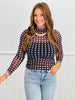 Polka Dot Print Mesh Top (Reg & Plus)-4 Colors
