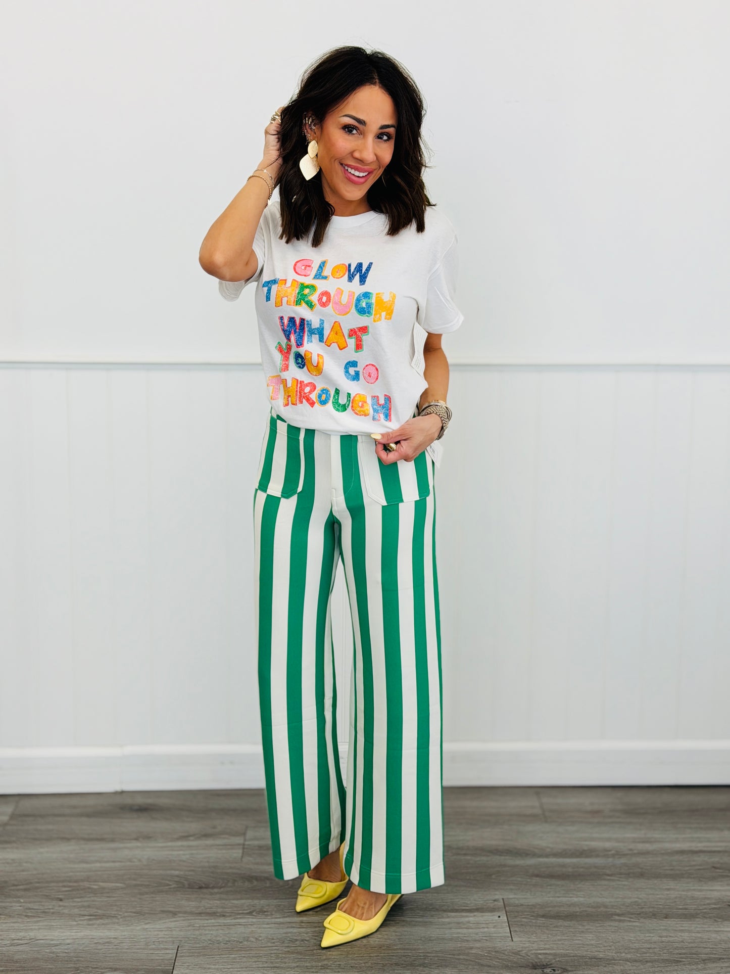 Bold Stripe Ankle Pants (Reg.)-4 Colors
