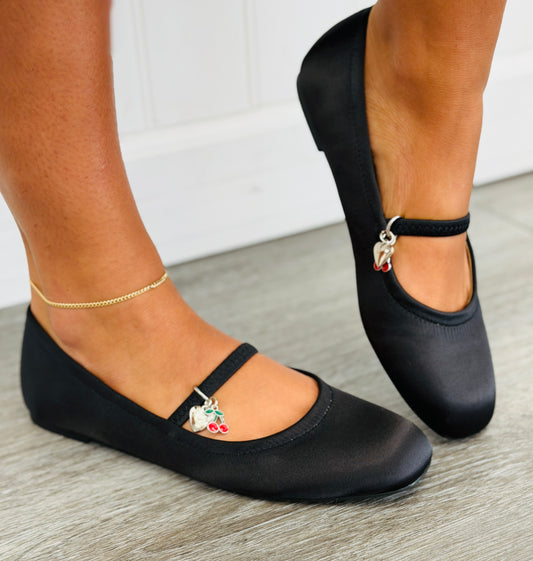 Black Charming Moments Mary Jane Flats