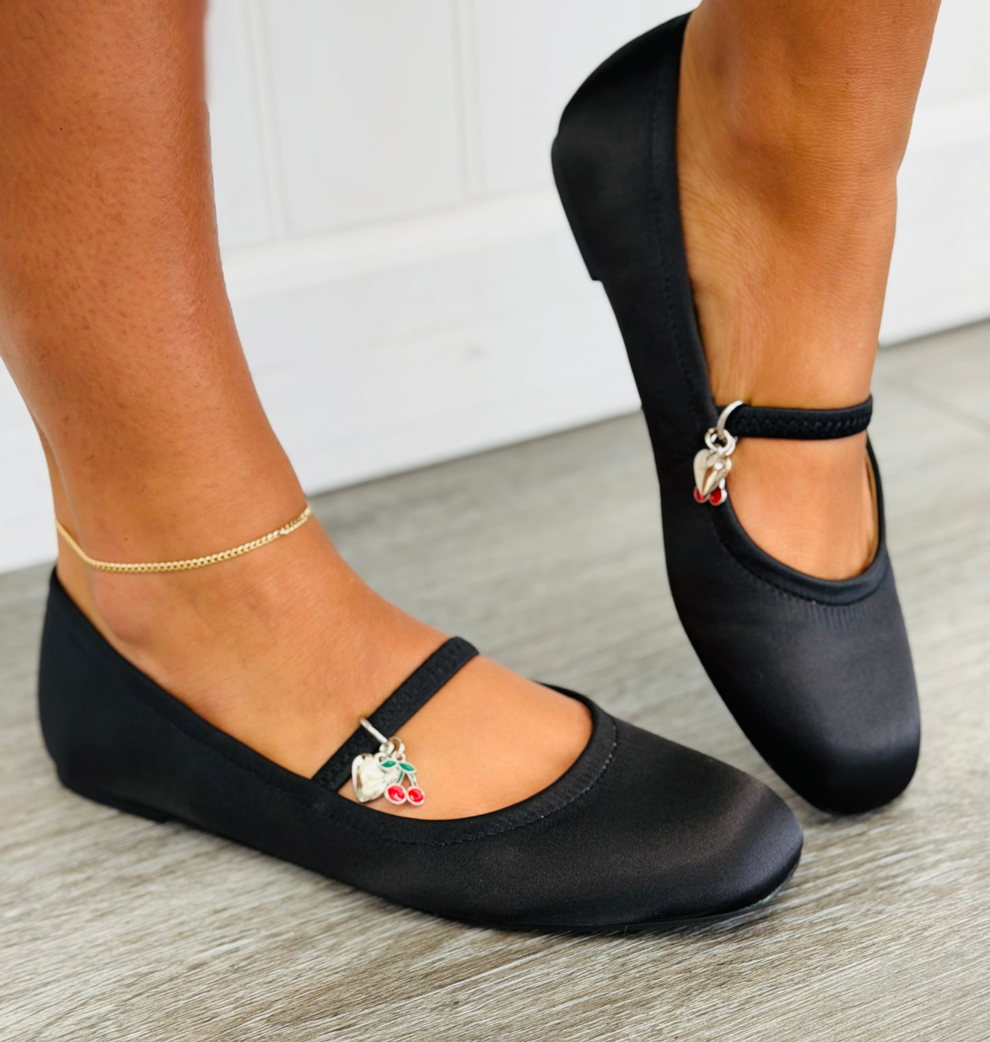 Black Charming Moments Mary Jane Flats