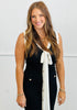 Black Sleeveless Bow Midi Dress (Reg)