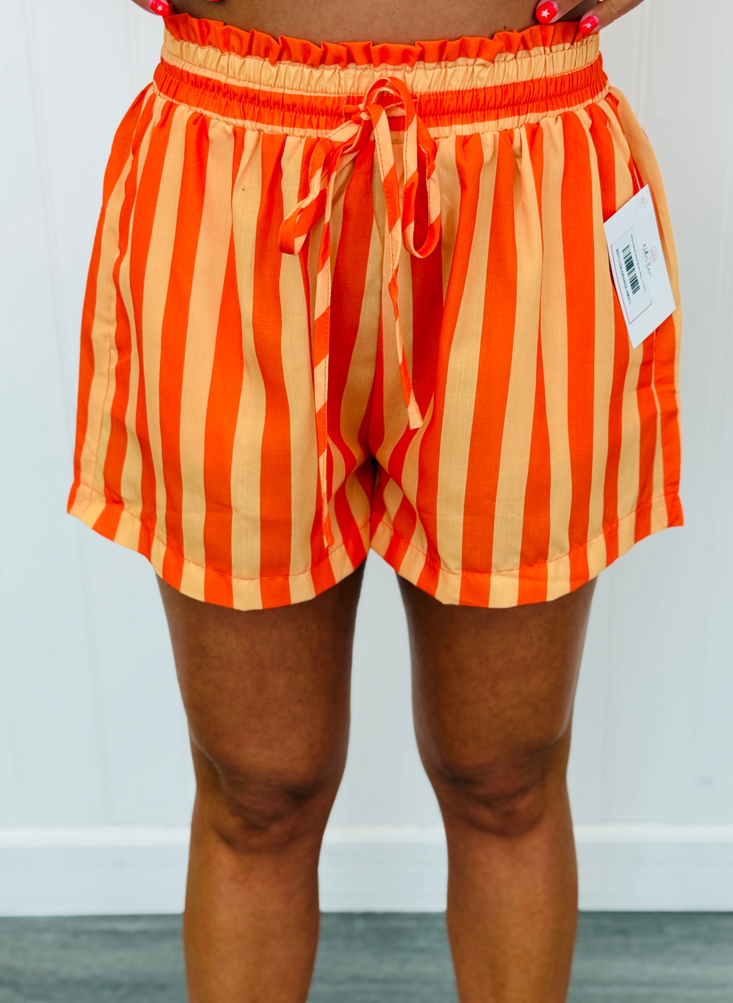 Striped Elastic Waist Shorts (Reg.) - 2 Colors
