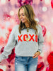 XOXO Puff Knit Sweater (Reg. and Plus)