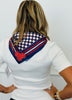 White Short Sleeve Top & Scarf Set (Reg.)