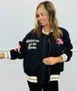 Black Catch Me At The Rodeo Bomber Jacket (Reg. and Plus)