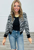 S&C X WR Zebra Print Sweater Cardigan (Reg. and Plus)