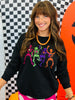 Black Dancing Skeleton LS Top (Reg. and Plus)