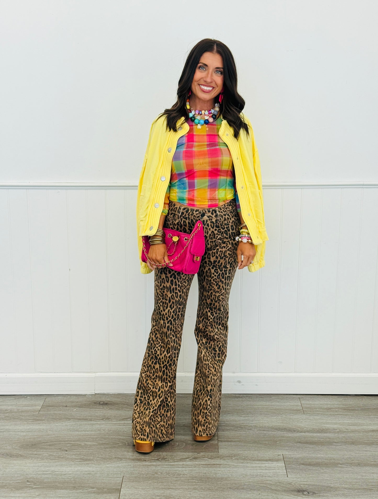 Butter Yellow Contrast Sweater Knit Snap Button Cardigan (Reg. and Plus)