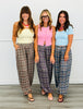 Flowy Plaid Elastic Cuffs Pants (Reg.) - 3 Colors