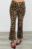 High Rise Leopard Print Kick Flare Jeans (Reg.)