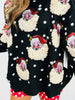 Queen Of Sparkles Black & White Polka Dot Santa Sweater (Reg. & Plus)