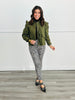 Olive Ruffled Utility Jacket (Reg)