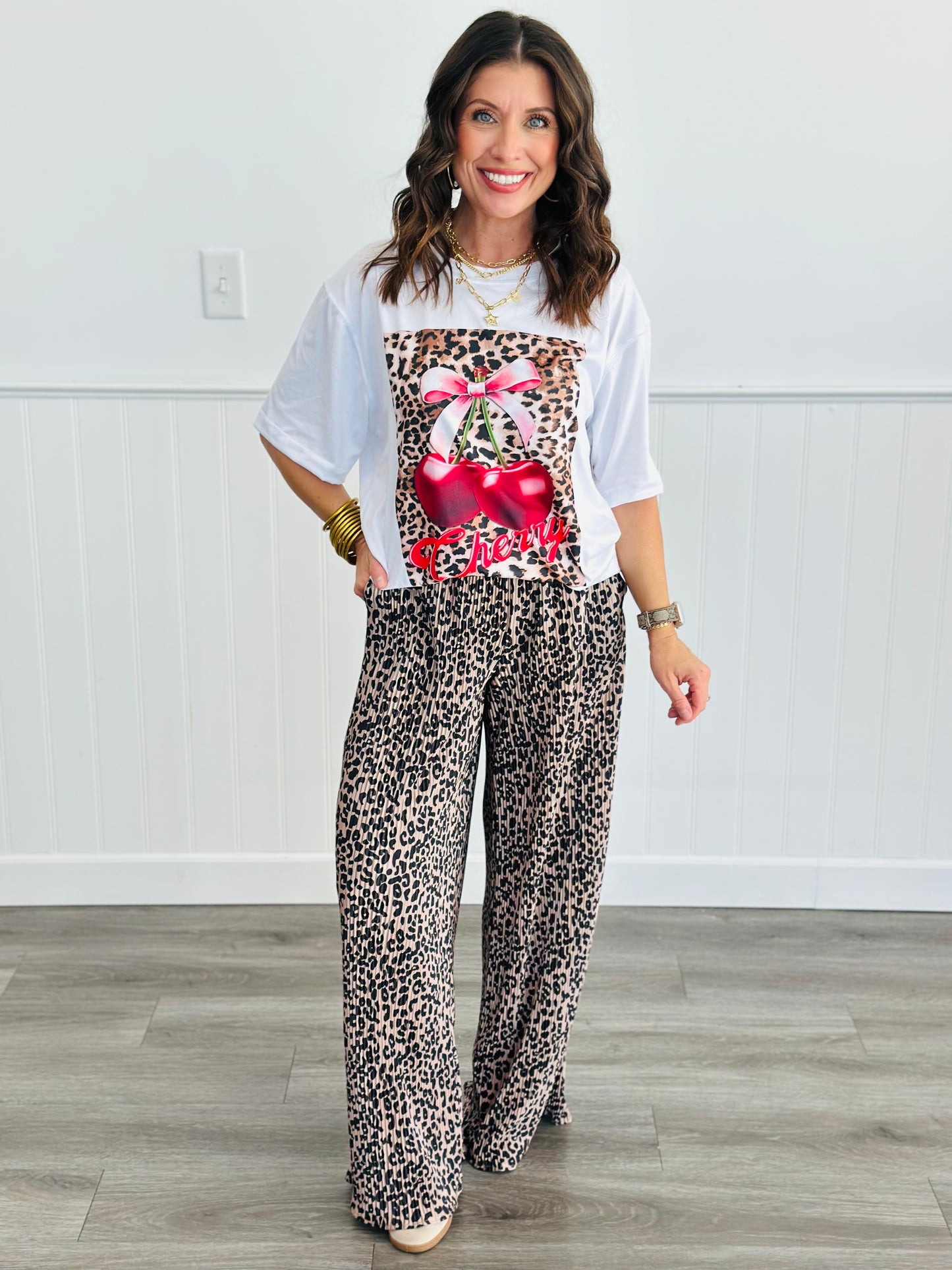 Leopard Plisse Lounge Pants (Reg.)