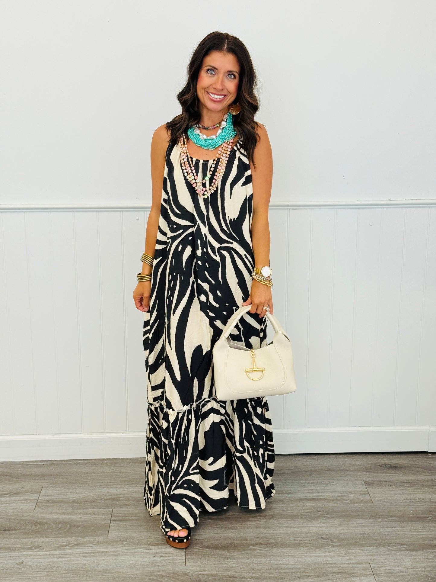Zebra Print Maxi Dress (Reg. and Plus)