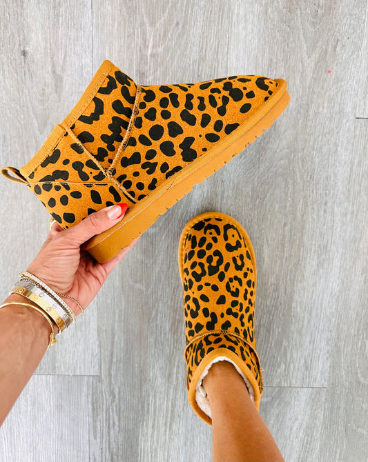 Leopard Ultra Mini Ankle Booties