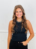 Crystal & Peral Detailed Tank Top (Reg.) - 4 Colors