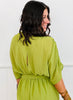 Green Deep V-Neck Romper (Reg. and Plus)