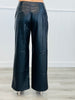 Black Faux Leather Trousers (Reg.)