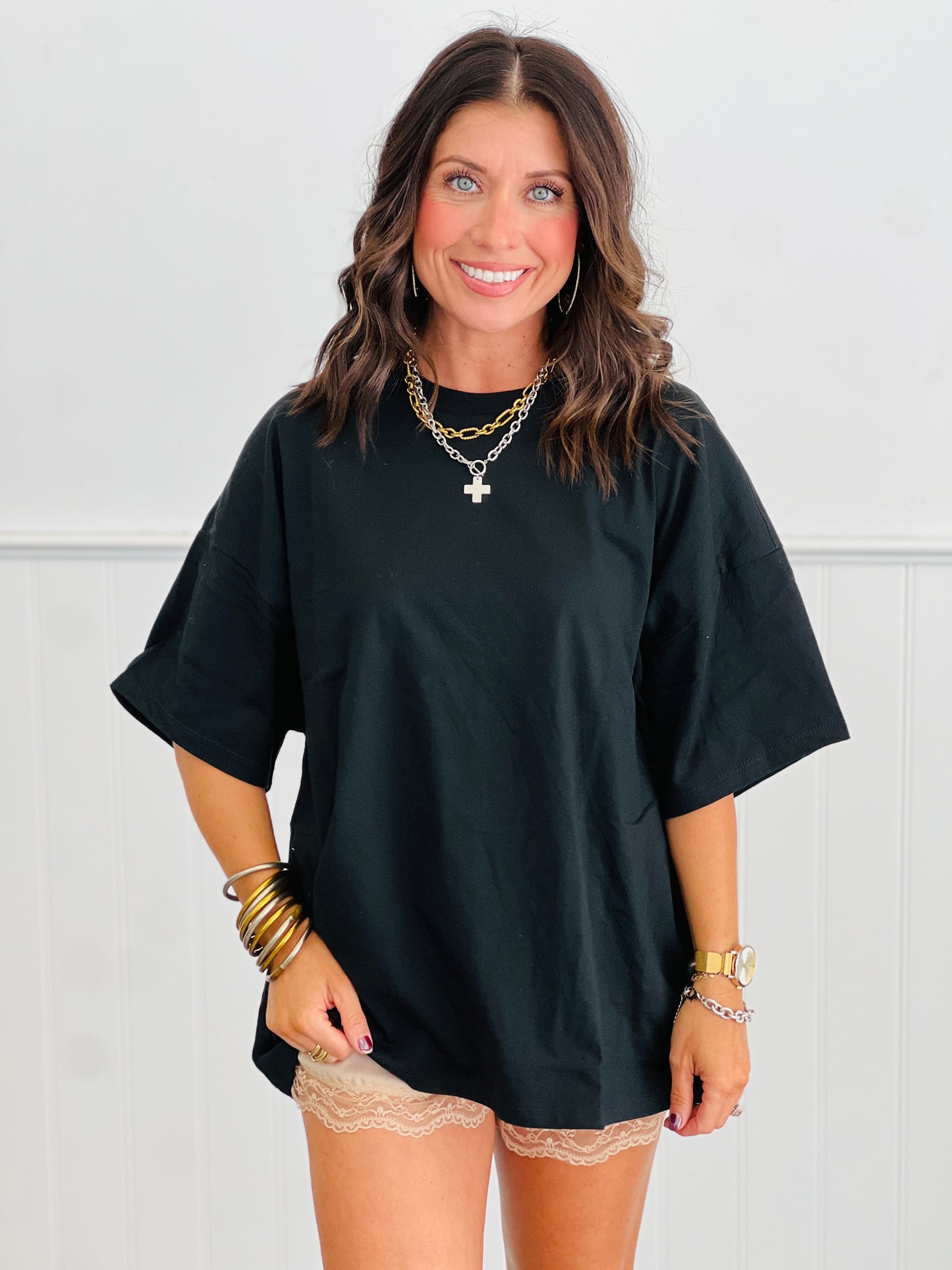 Crew Neck Oversized Tee (Reg.)- 4 Colors