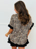 Leopard Ruffle Hem Blouse (Reg. and Plus)