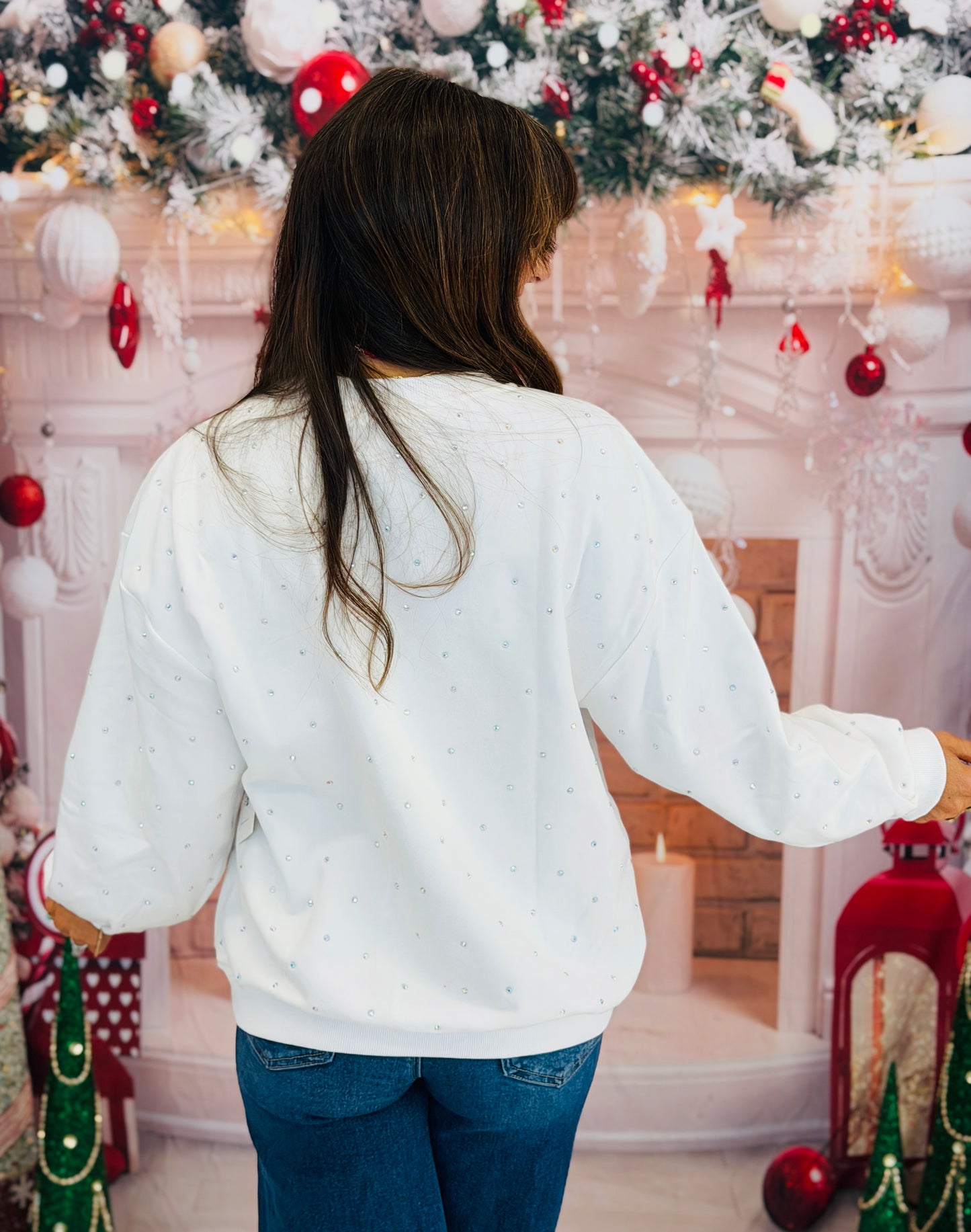 Queen Of Sparkles Licensed White 'For Sparkling Holidays' Coca-Cola Sweatshirt (Reg. & Plus)