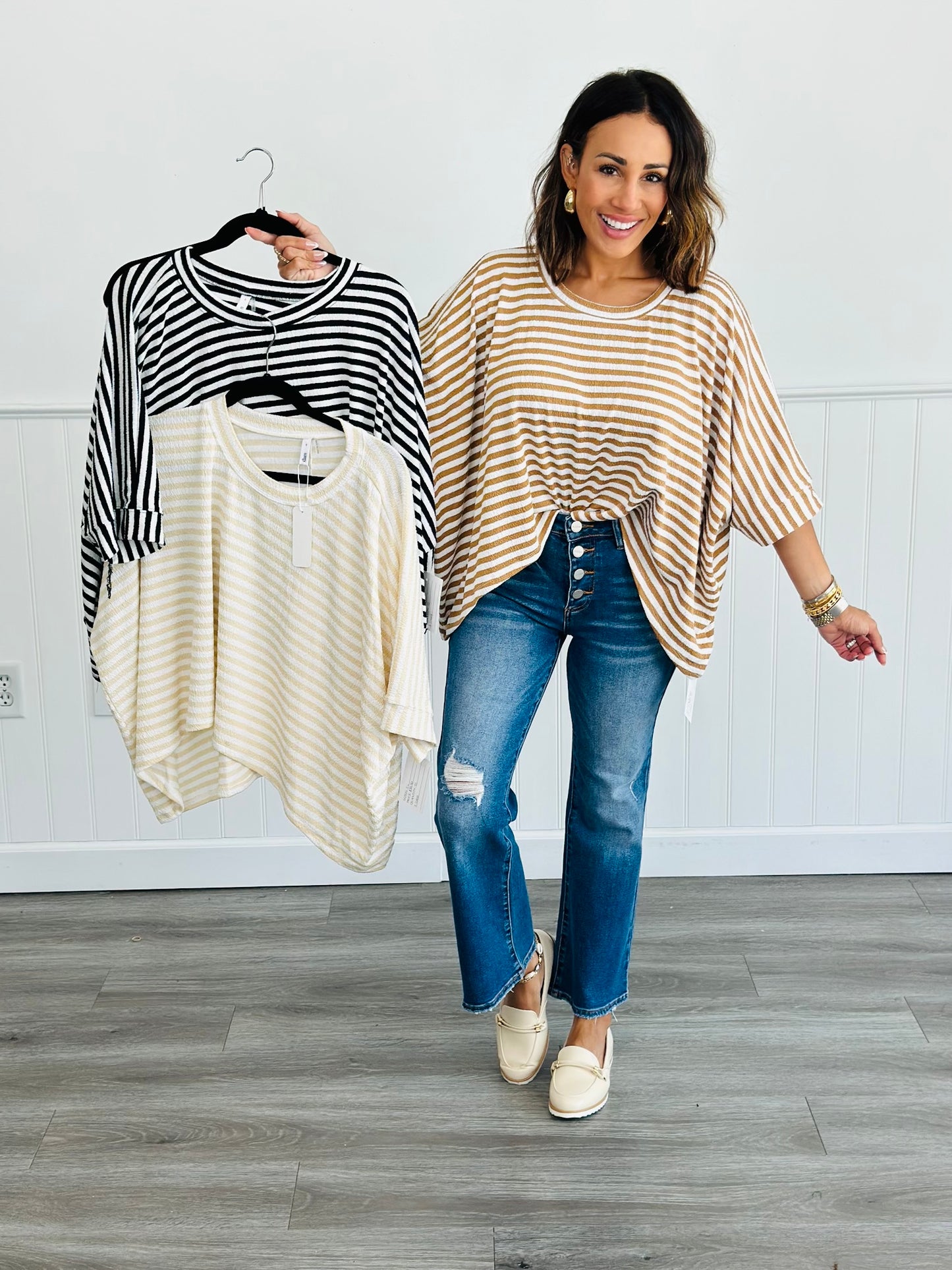 Stripe Hi-Lo Top (Reg) - 3 Colors